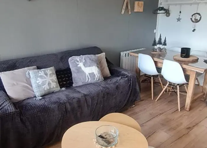 Le Flocon-studio Cabine-balcon 4-6 Pers A 100m Des Pistes דירה שמרוסה